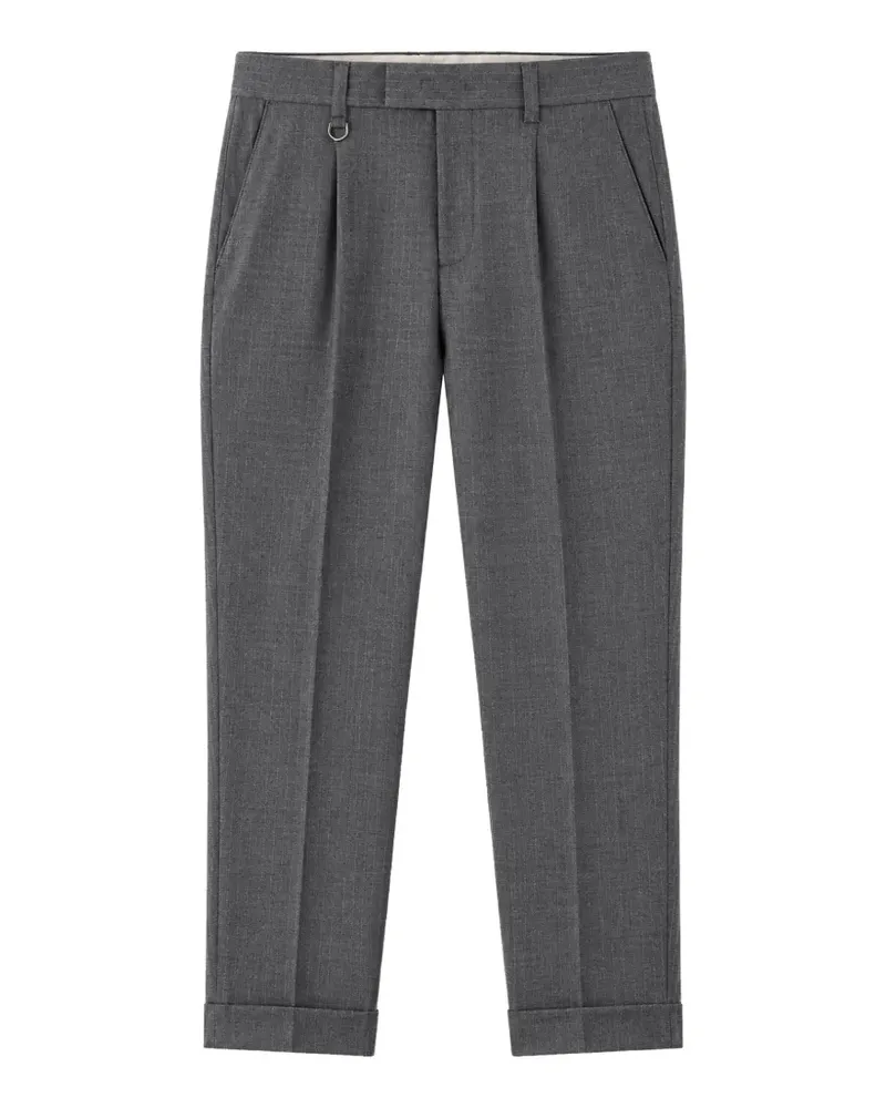 Paolo Pecora Milano pleated turn-up trousers - Grau Grau