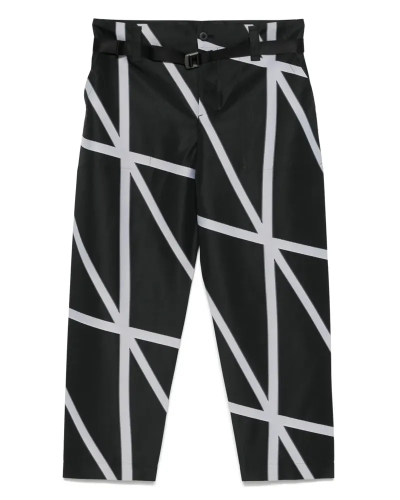 Issey Miyake NO.5 Jacquard-Hose - Schwarz Schwarz