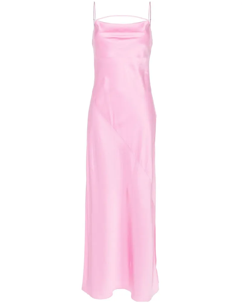 Patrizia Pepe Satin Mermaid Maxikleid - Rosa Rosa