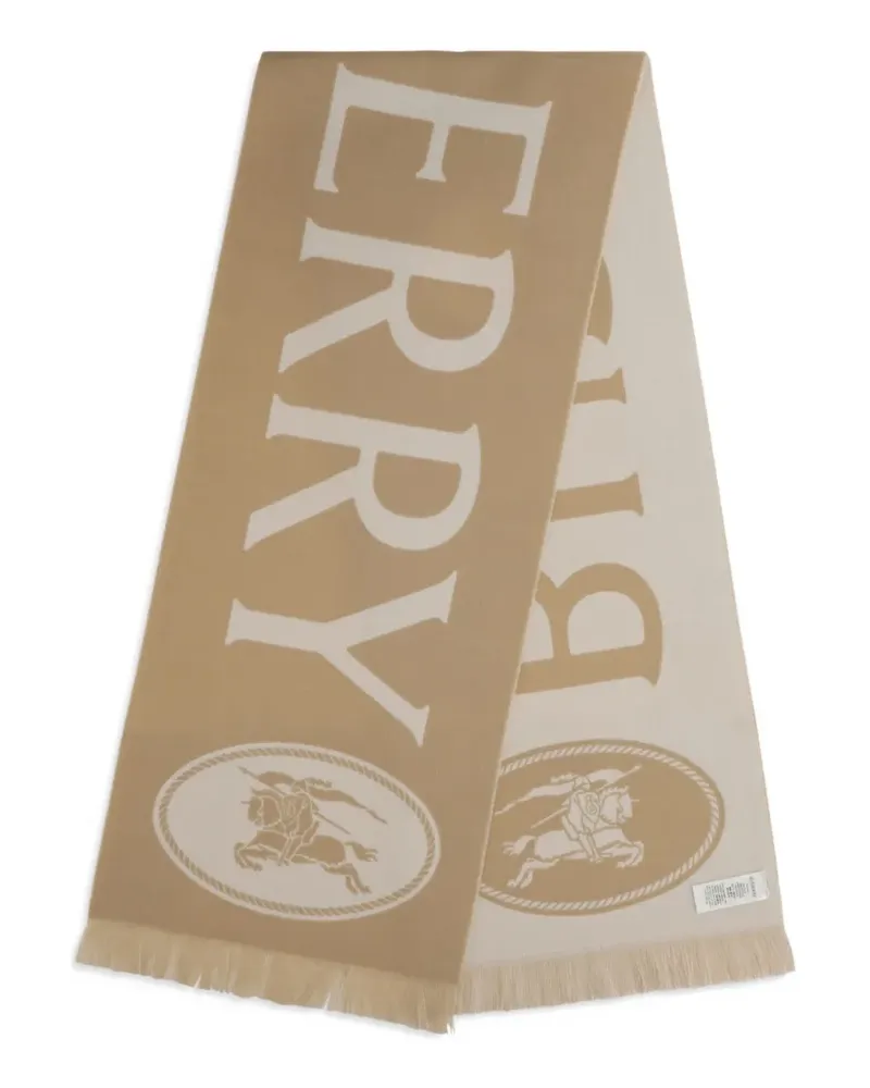 Burberry logo wool scarf - Nude Nude
