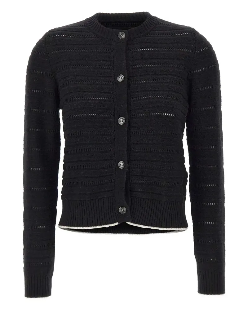 MARELLA Strukturierter Cardigan - Schwarz Schwarz