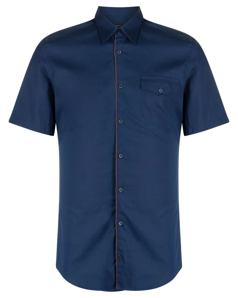 Gucci Hemd mit Kontrastnähten - Blau Blau