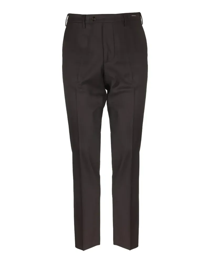 MICHAEL COAL pressed-crease tailored trousers - Schwarz Schwarz