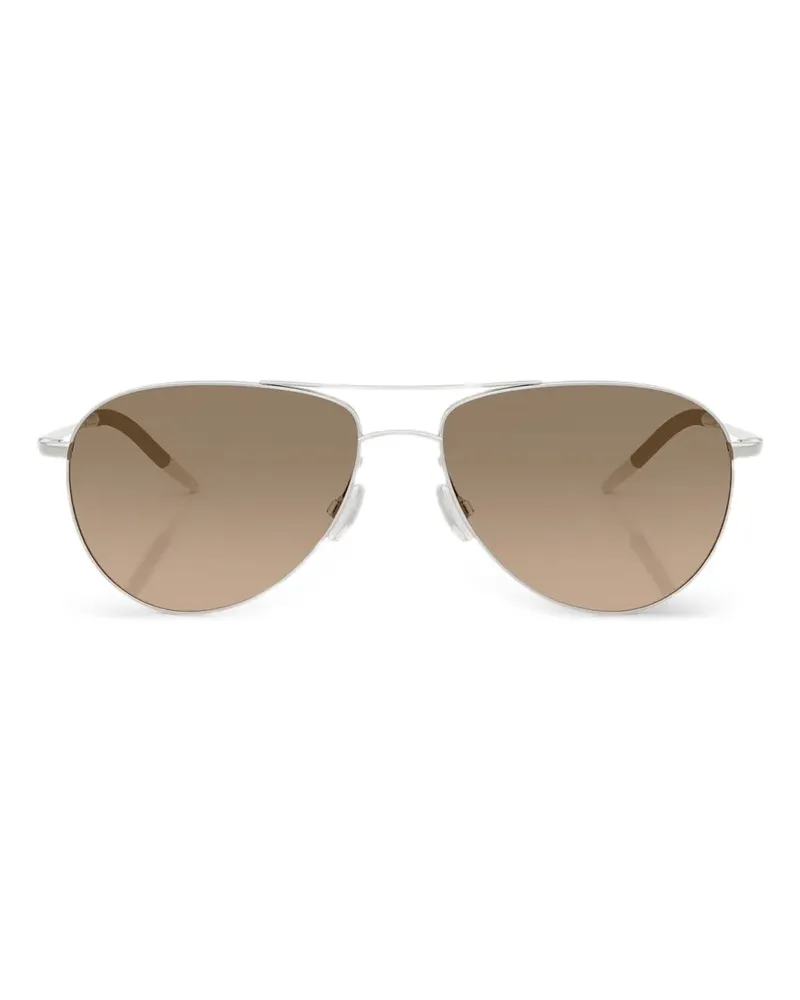 Oliver Peoples Benedict Sonnenbrille mit Oversized-Gestell - Silber Silber