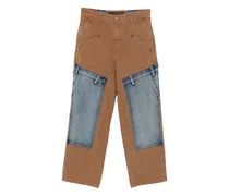 Jeans im Patchwork-Look - Braun