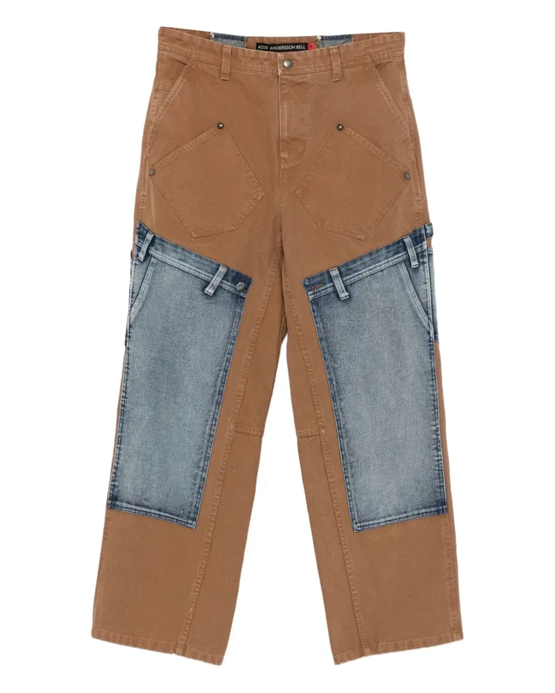 Andersson Bell Jeans im Patchwork-Look - Braun Braun