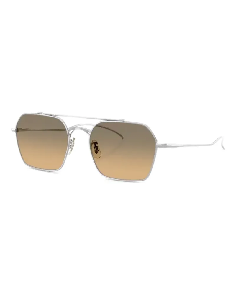 Oliver Peoples Eckige TK-15 Sonnenbrille - Silber Silber