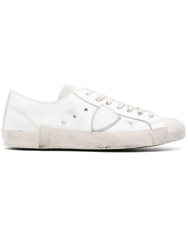 Philippe Model Paris Sneakers mit Logo-Patch - Weiß Weiß