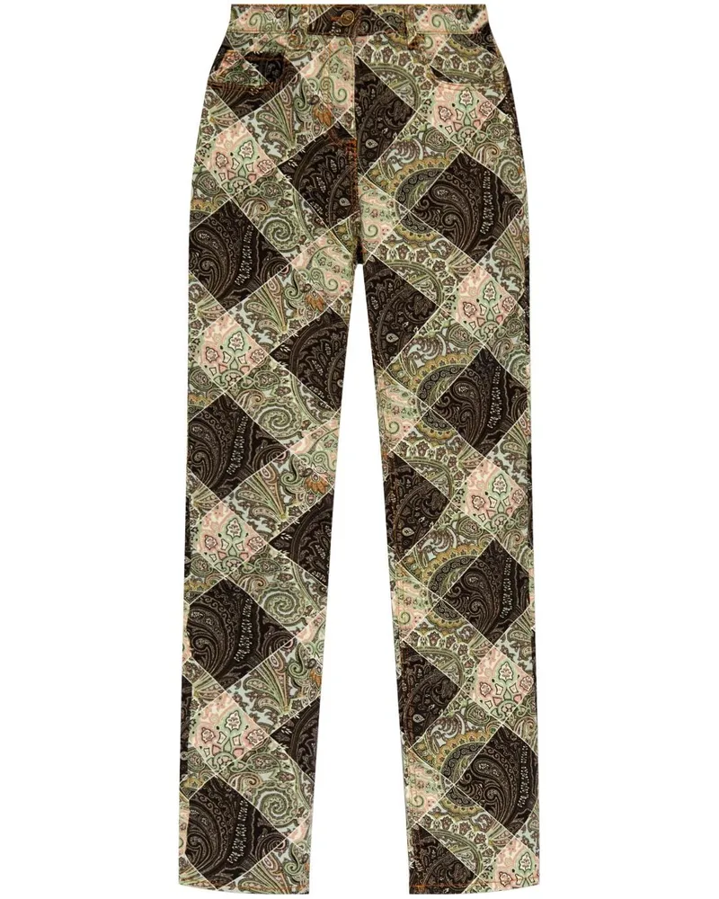 Etro Jeans mit Paisley-Print - Grün Grün