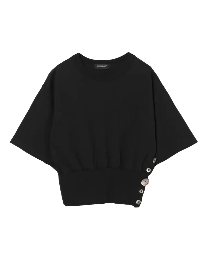 Undercover T-Shirt mit Knopfdetail - Schwarz Schwarz