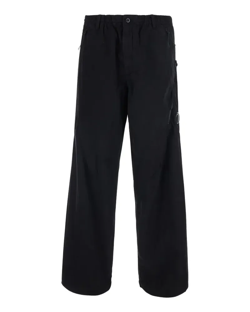 C.P. Company lens-detail zip-pocket trousers - Schwarz Schwarz