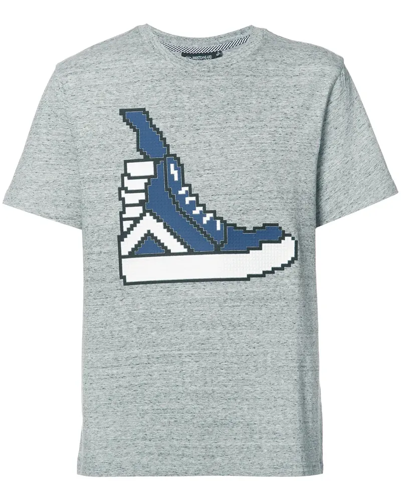 Mostly Heard Rarely Seen T-Shirt mit Sneaker-Print - Grau Grau