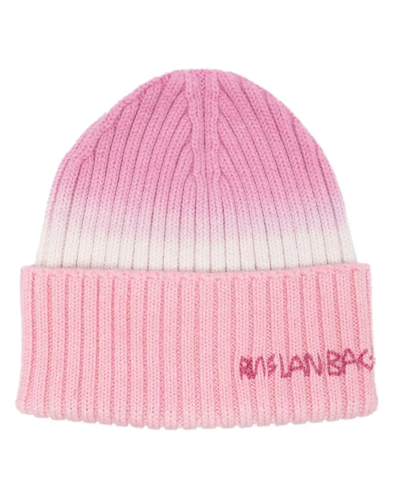 RUSLAN BAGINSKIY Handgefärbte Beanie Rosa