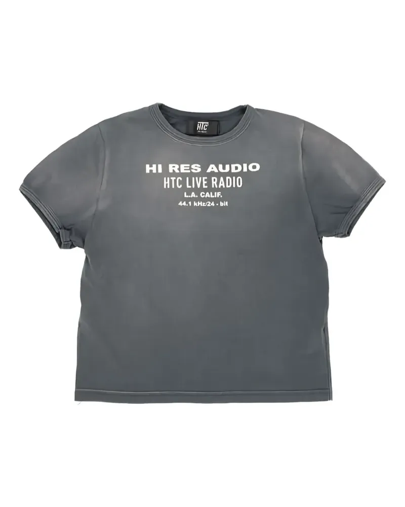 HTC Hollywood Trading Company T-Shirt mit Logo-Print - Grau Grau