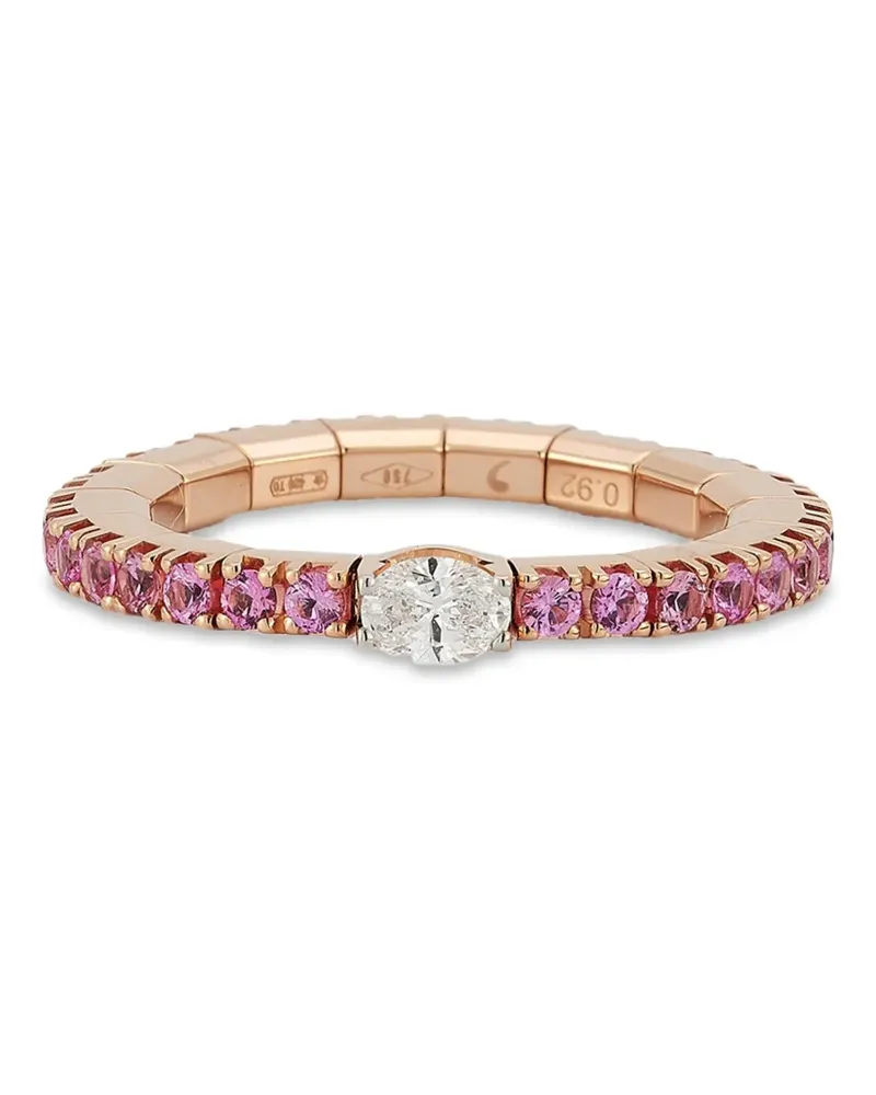 Roberto Demeglio Dehnbarer Ring mit pinkem Saphir und Diamanten - Rosa Rosa