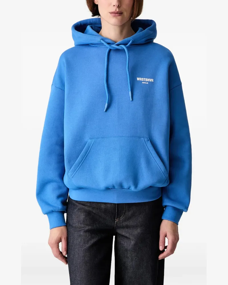 WRSTBHVR Studio Hoodie mit Logo-Print - Blau Blau