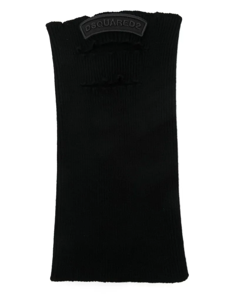 Dsquared2 Gestrickte Balaklava - Schwarz Schwarz