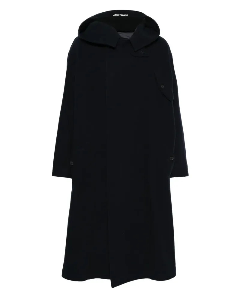 Yohji Yamamoto Dufflecoat mit Kapuze - Schwarz Schwarz