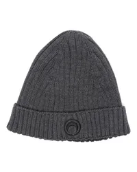 Marine Serre Beanie mit Mond-Logo Grau