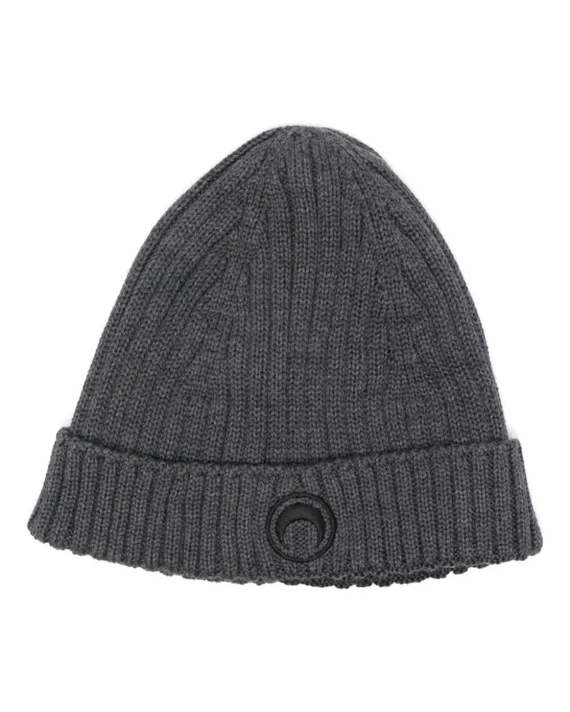 Marine Serre Beanie mit Mond-Logo - Grau Grau