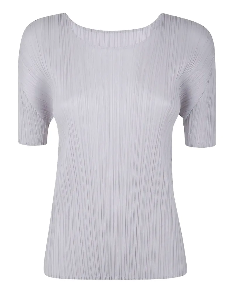 Issey Miyake Plissiertes Oberteil - Grau Grau