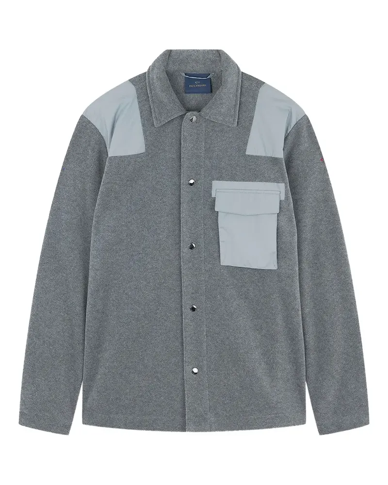 Paul & Shark panelled fleece shirt - Grau Grau