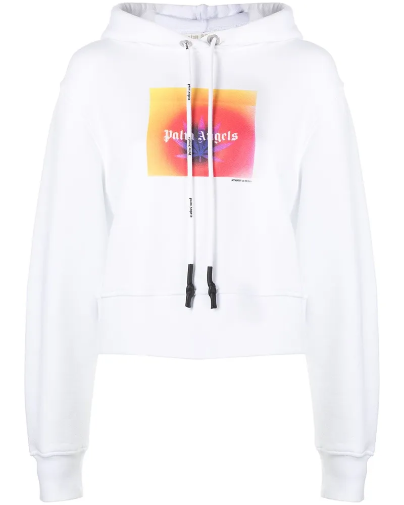 Palm Angels Hoodie mit Farbverlauf - Weiß Weiß
