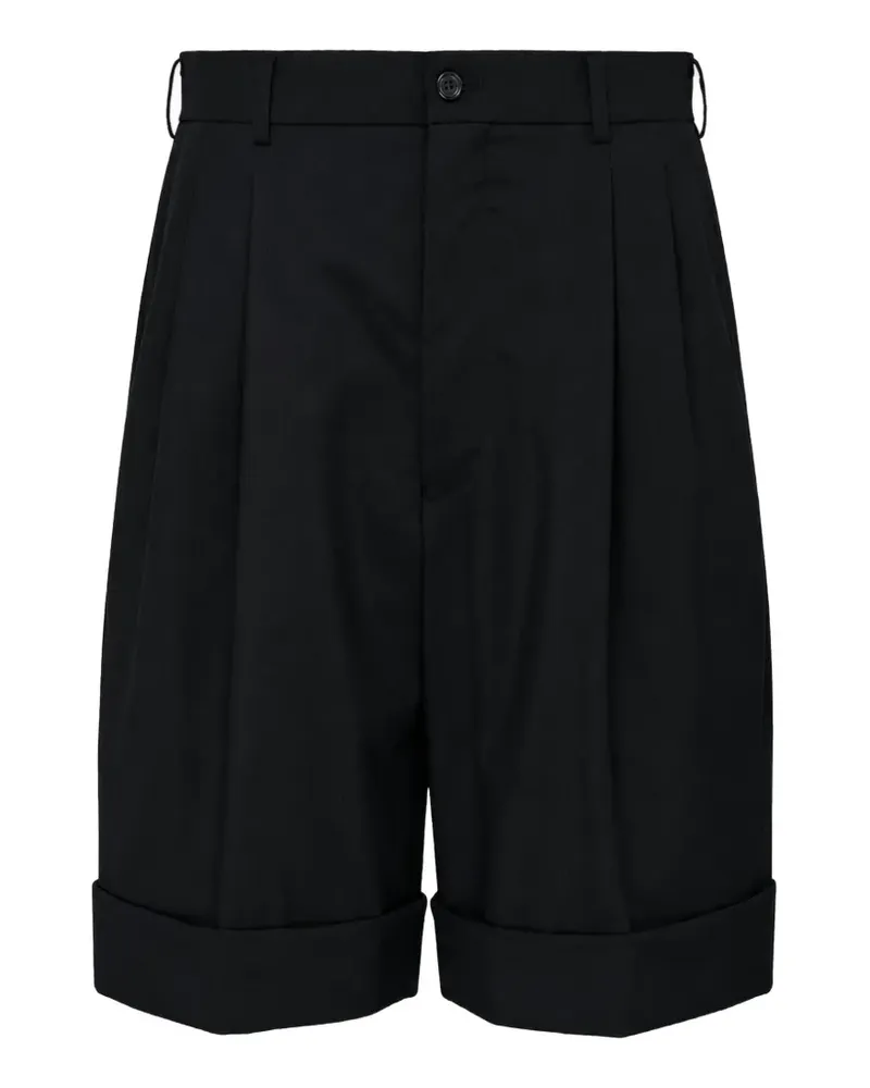 Comme des Garçons Shorts mit Falten - Schwarz Schwarz