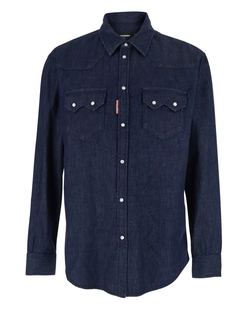 Dsquared2 patch-pocket denim shirt - Blau Blau