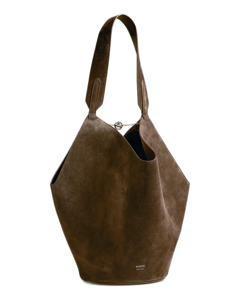 KHAITE Kleine Beuteltasche aus Wildleder - Braun Braun
