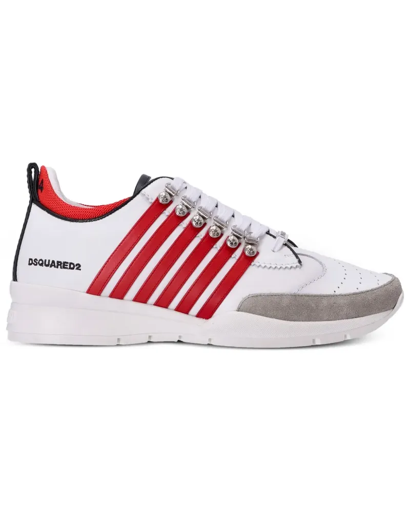 Dsquared2 Gestreifte Legendary Sneakers - Weiß Weiß