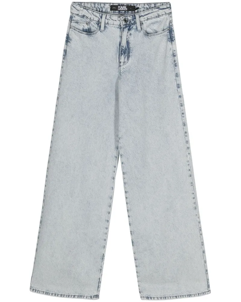Karl Lagerfeld Jeans mit weitem Bein - Blau Blau