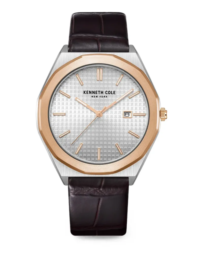 Kenneth Cole Date-Window Armbanduhr 41mm - Silber Silber
