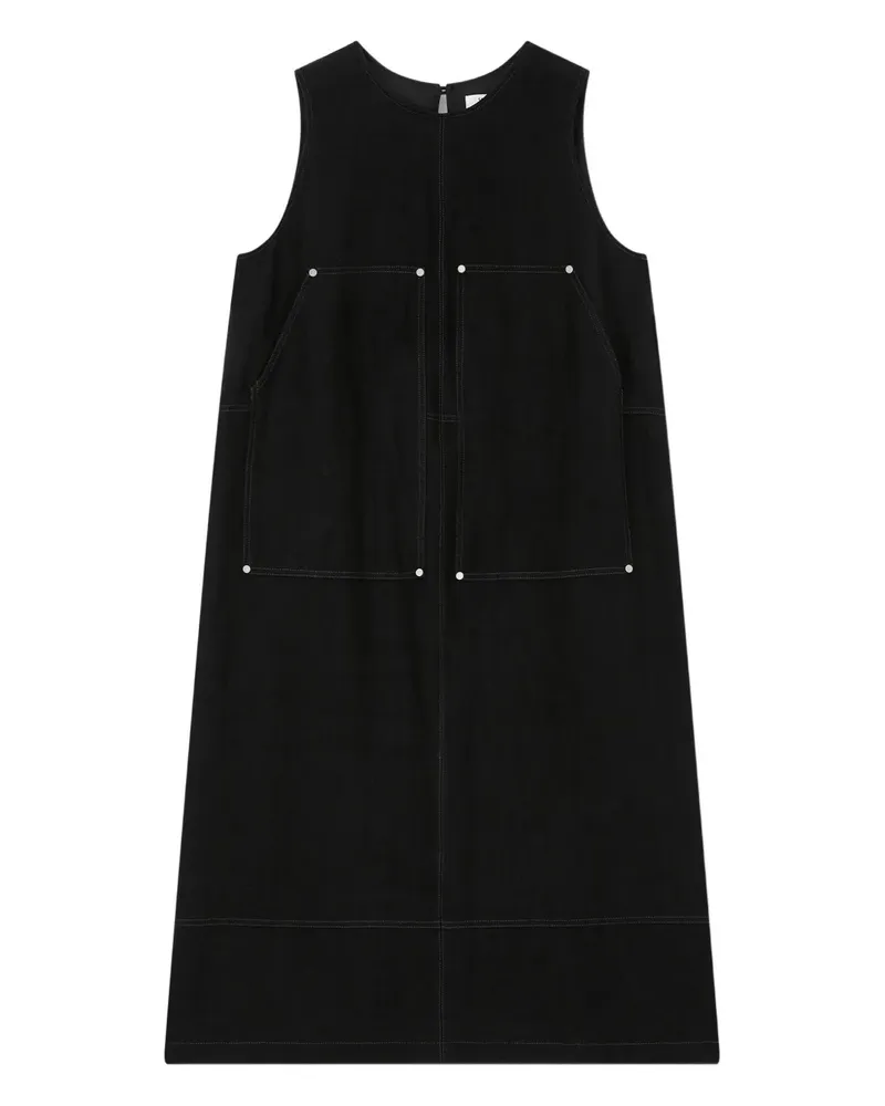 STUDIO TOMBOY Ärmelloses Utility-Kleid - Schwarz Schwarz