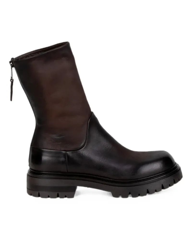 Elena Iachi zip-fastening lug-sole boots - Braun Braun