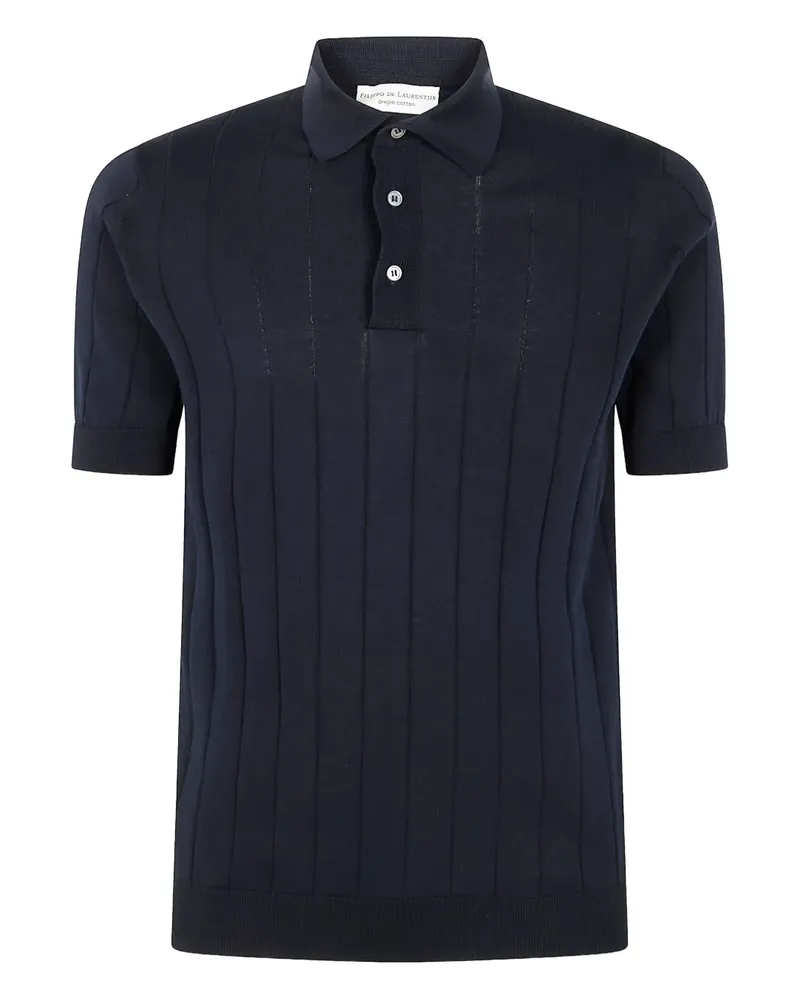 Filippo de Laurentiis Gestricktes Poloshirt - Blau Blau