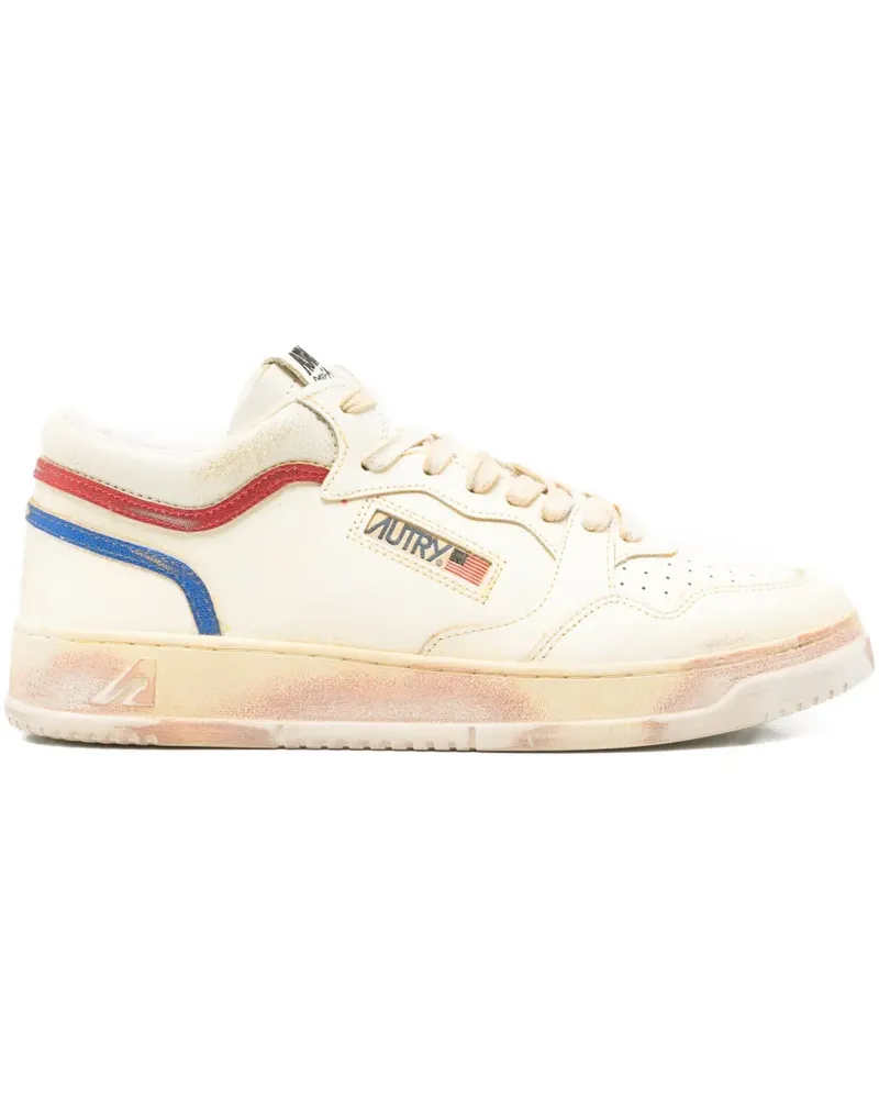 AUTRY Gestreifte Sneakers - Nude Nude
