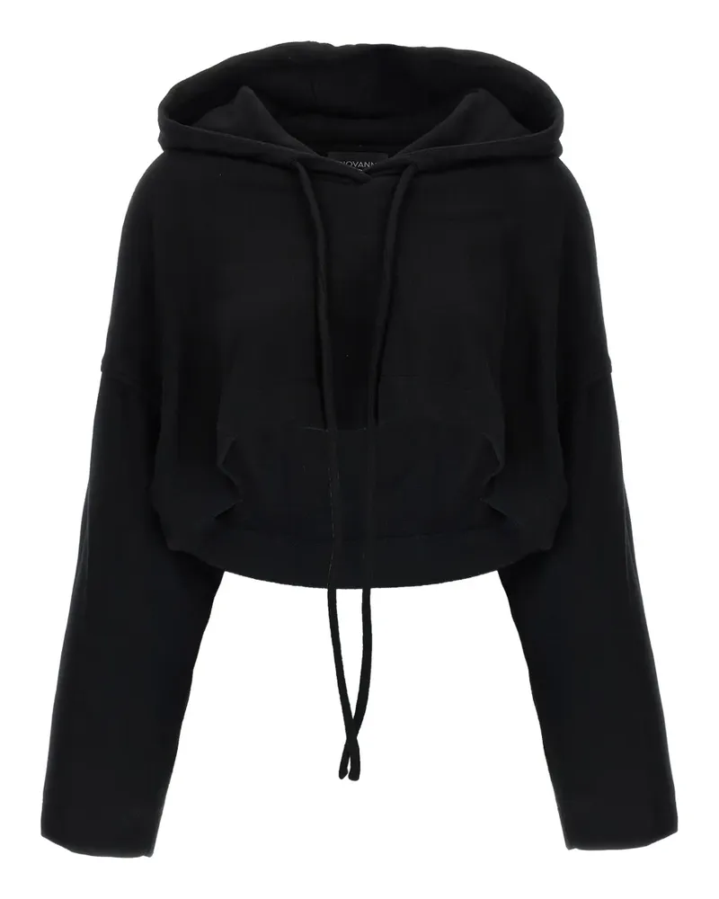 Giovanni Bedin asymmetrical-hem hoodie - Schwarz Schwarz
