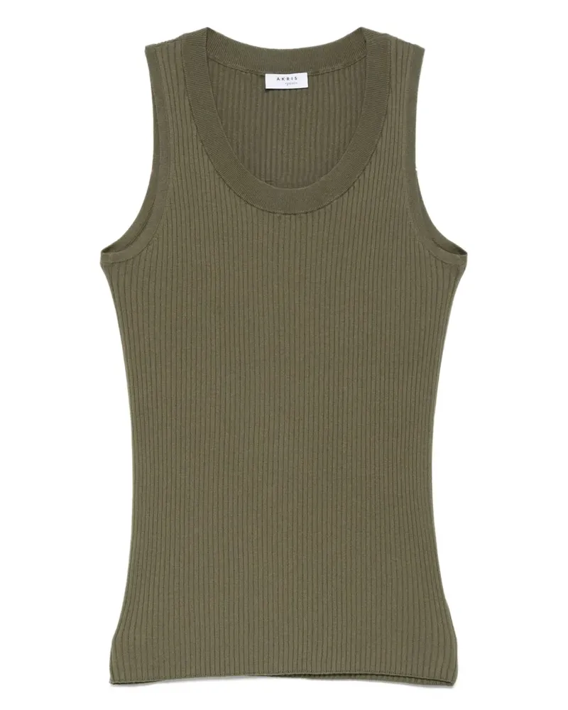 Akris Geripptes Tanktop - Grün Grün