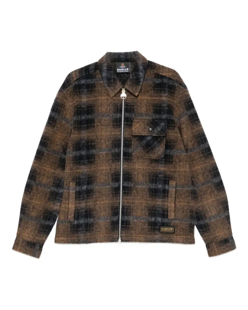 Barbour Jacke mit Karomuster - Braun Braun
