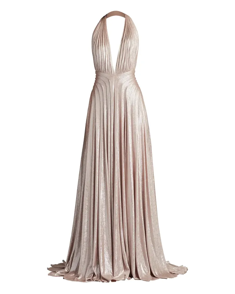Tadashi Shoji Abendkleid mit Falten - Rosa Rosa