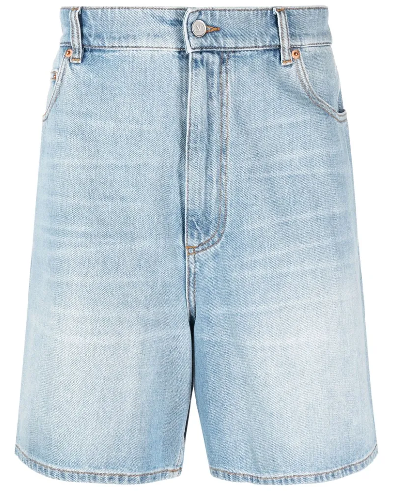 Valentino Garavani Tief sitzende Jeans-Shorts Blau