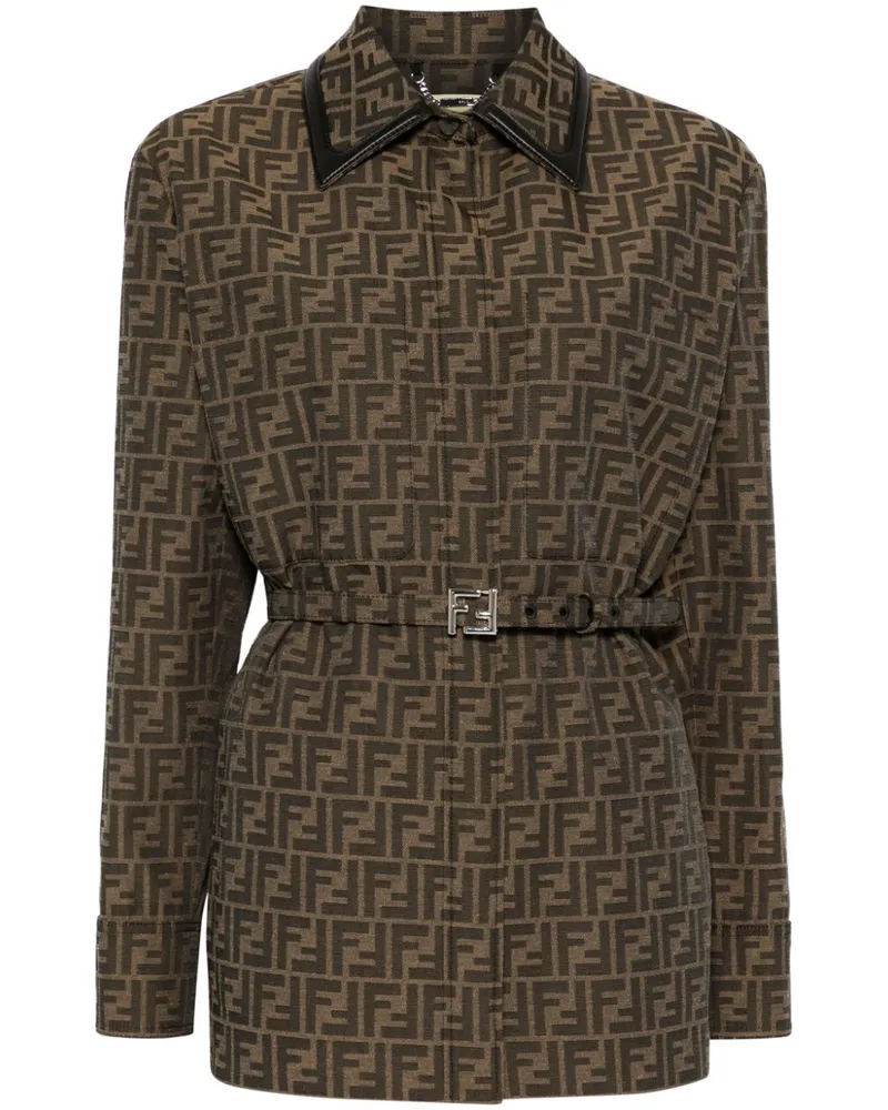 Fendi Jacke aus Canvas mit FF - Braun Braun