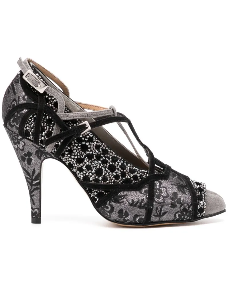 Maison Margiela Verzierte Tabi Monster Velvet Pumps 70mm - Schwarz Schwarz