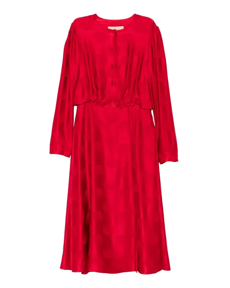Valentino Garavani polka-dot jacquard midi dress - Rot Rot