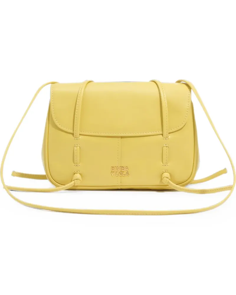 BIMBA Y LOLA Mini Flap Tasche aus Leder - Gelb Gelb