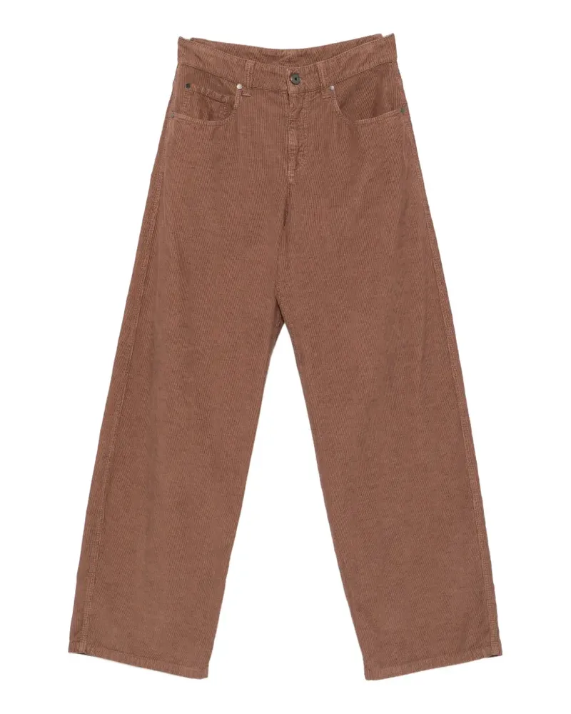 Brunello Cucinelli corduroy barrel-leg trousers - Braun Braun