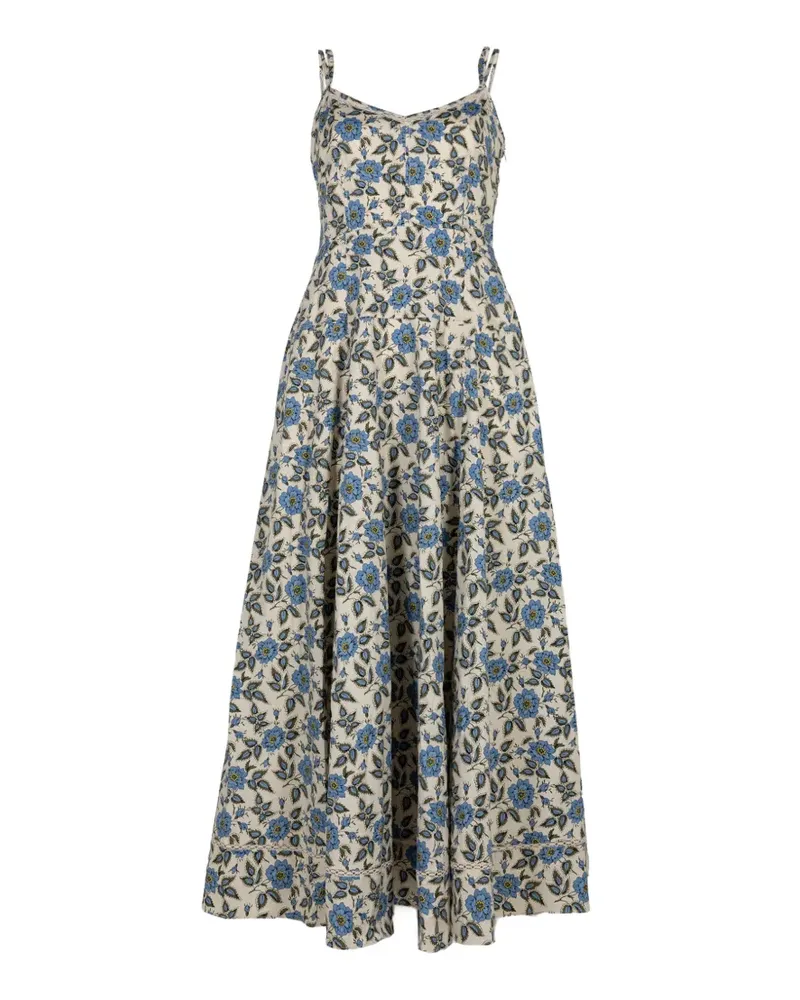 Derek Lam Adair floral-print midi dress - Nude Nude