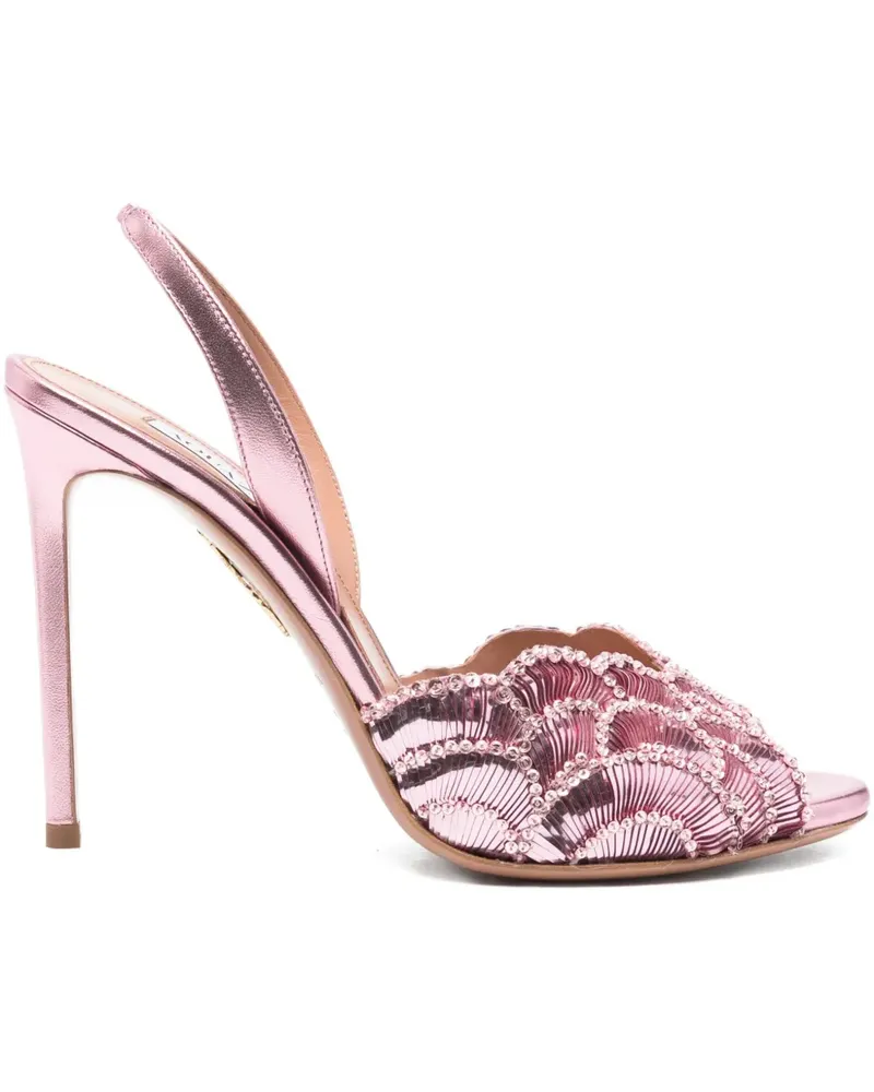Aquazzura Bestickte Sandalen 100mm - Rosa Rosa