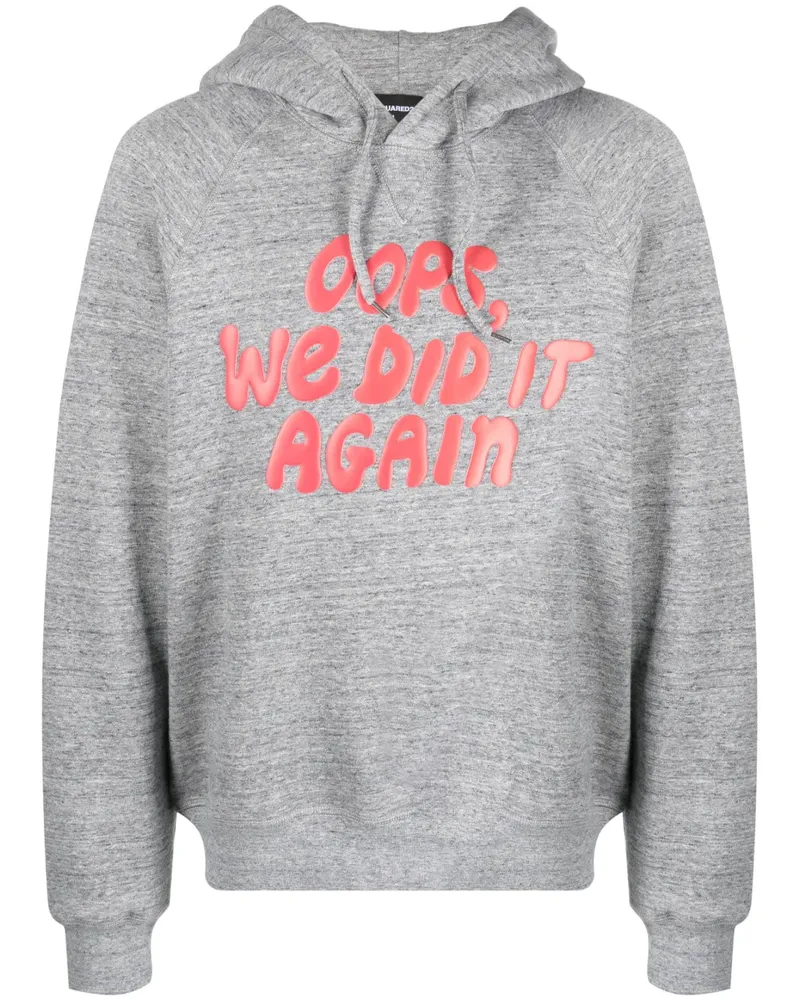 Dsquared2 Hoodie mit Slogan-Print - Grau Grau
